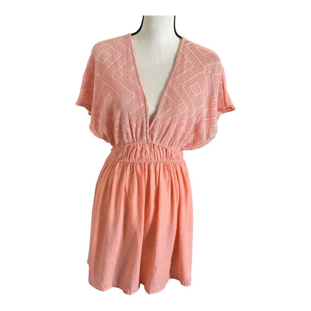 Miken Junior's Tie Back Mini Dress Swimsuit Salmon Size Medium‎ - Picture 2 of 16